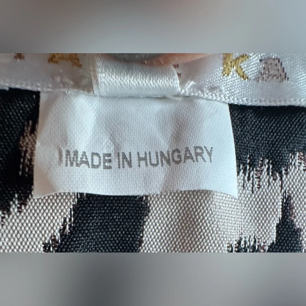 PAULE KA 40 6 Animal Print Belted Lined Dress Designer Leopard Grosgrain Medium - Picture 8 of 12